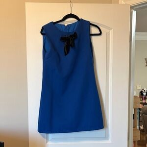 Kiel James Patrick Blue Dress with Black Bow
